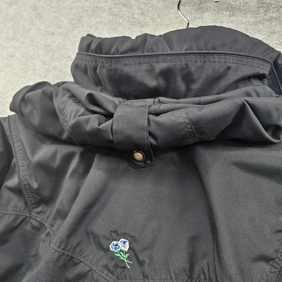 OBERMEYER Alpine Austin Womens Black Hooded Full Zip Jacket Coat Size 14 - Picture 16 of 16